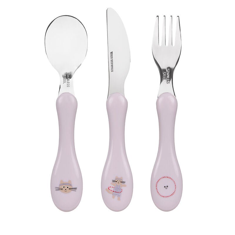 Bestek Tiny Team Cat - set van 3 - Aan tafel Lässig - In den Olifant