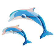 Big Wild Animals - Dolphin Couple - Muurdecoratie Studio Roof - In den Olifant