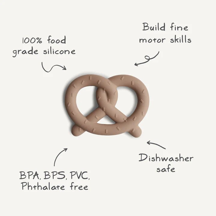 Bijspeeltje Pretzel Natural - Bijtspeelgoed Mushie - In den Olifant