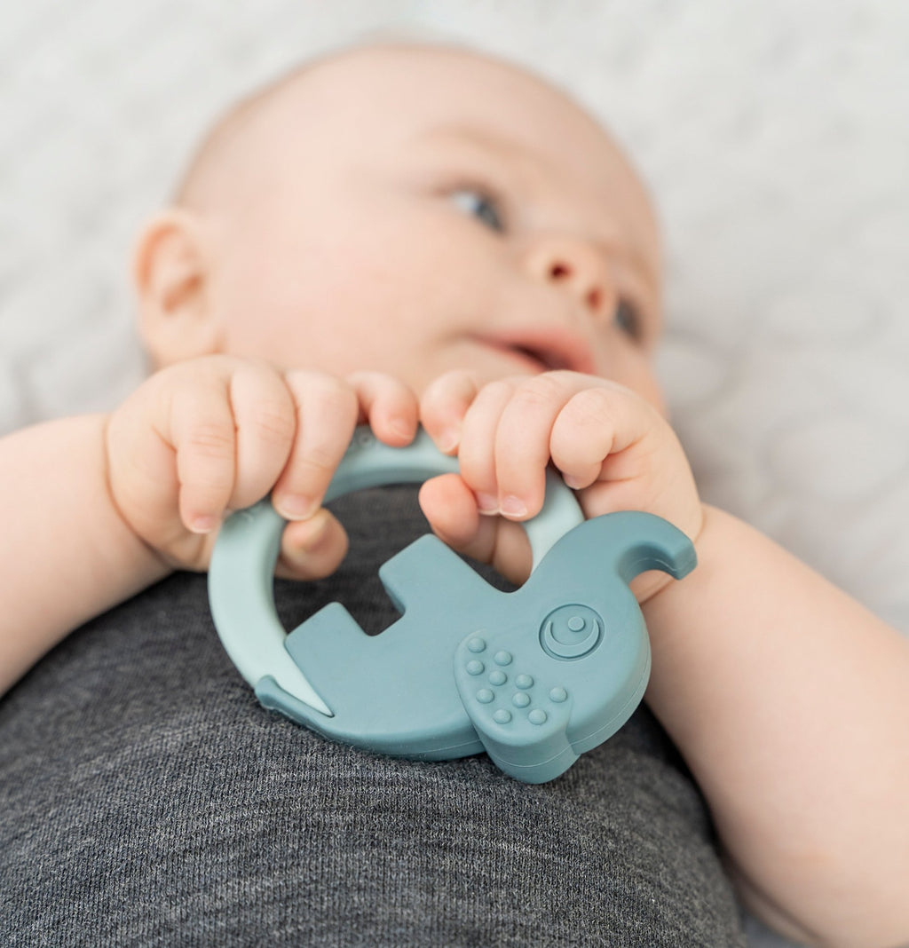 Bijtringen Deer friends Green/Blue - set van 2 - Bijtspeelgoed Done by Deer - In den Olifant