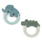 Bijtringen Deer friends Green/Blue - set van 2 - Bijtspeelgoed Done by Deer - In den Olifant
