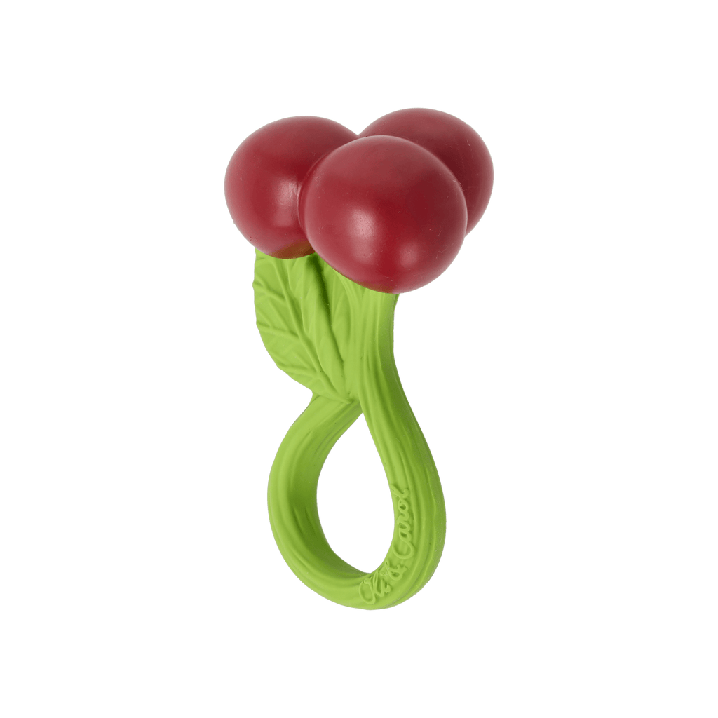 Bijtspeeltje Rammelaar - Cherry Rattle Toy - Rammelaars Oli&Carol - In den Olifant