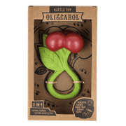 Bijtspeeltje Rammelaar - Cherry Rattle Toy - Rammelaars Oli&Carol - In den Olifant