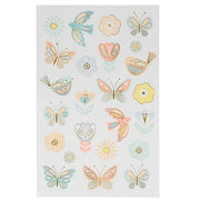 Birds & Butterflies Tattoo Sheet - Kinderschmink en tattoos Meri Meri - In den Olifant