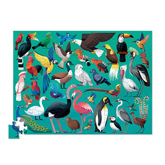 Puzzel In Tonnetje 36 Vogels - 100 Stukjes