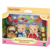 Biscuit beer Zus & Broer Picknick set - met 2 figuurtjes - Speelsets Sylvanian Families - In den Olifant