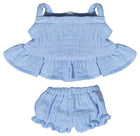Blauw poppenkleedje met broekje - voor popje van 21 cm - Poppenkleding Miniland - In den Olifant