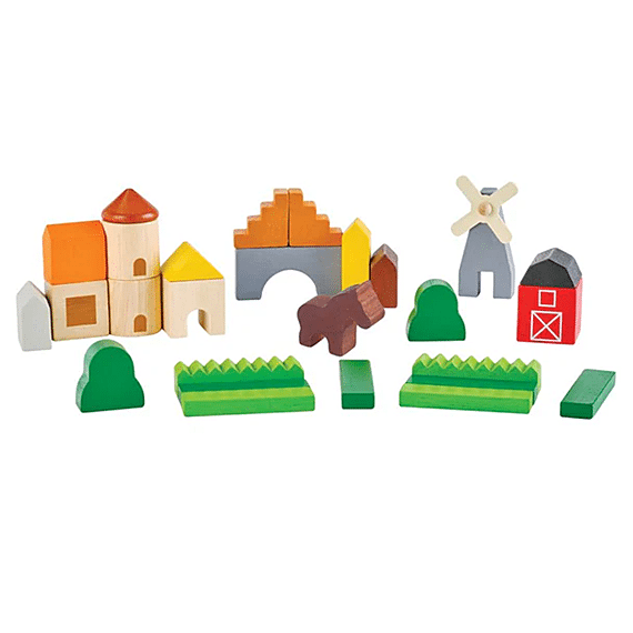 Blokkenset Platteland Country Blocks - Set Van 27