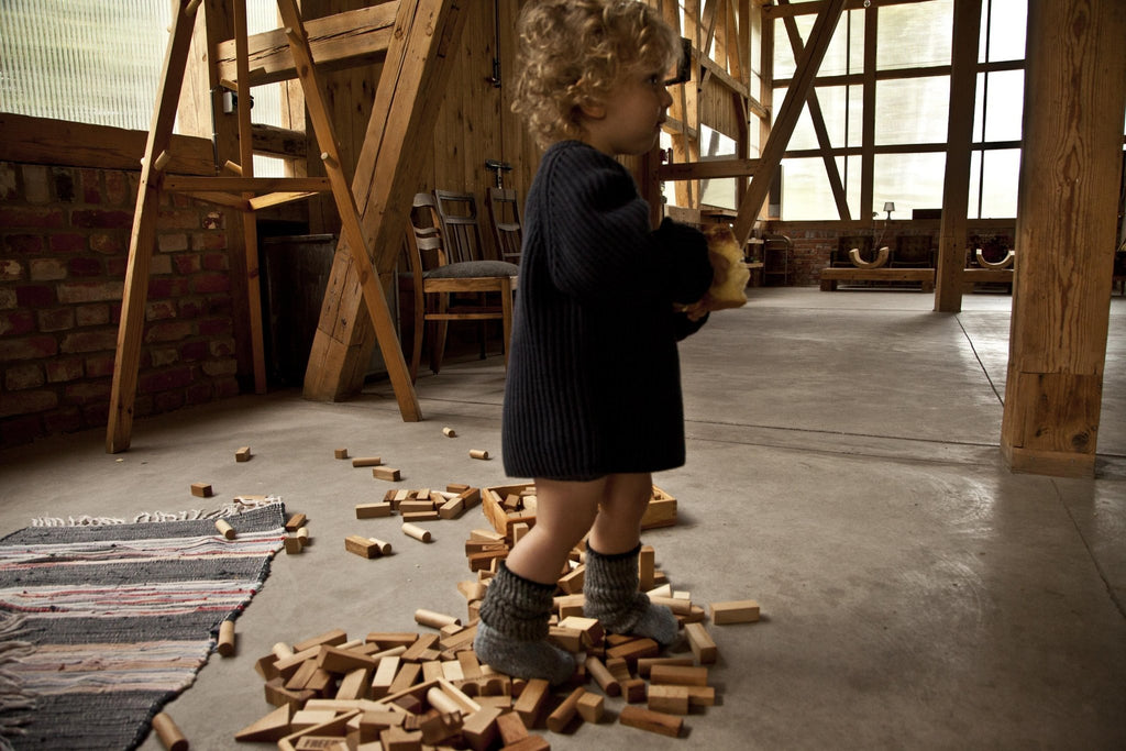 Blokkendoos Natural Blocks In Tray - 30 pcs - Houten blokken Wooden Story - In den Olifant