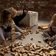 Blokkendoos Natural Blocks In Tray - 30 pcs - Houten blokken Wooden Story - In den Olifant