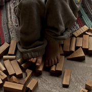 Blokkendoos Natural Blocks In Tray - 30 pcs - Houten blokken Wooden Story - In den Olifant