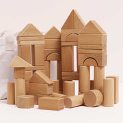 Blokkenset Naturel Hout - set van 60 - Houten blokken Le Toy Van - In den Olifant