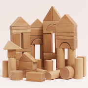 Blokkenset Naturel Hout - set van 60 - Houten blokken Le Toy Van - In den Olifant