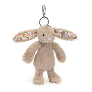 Blossom Beige Bunny Petal Bag Charm - Sleutelhangers Jellycat - In den Olifant