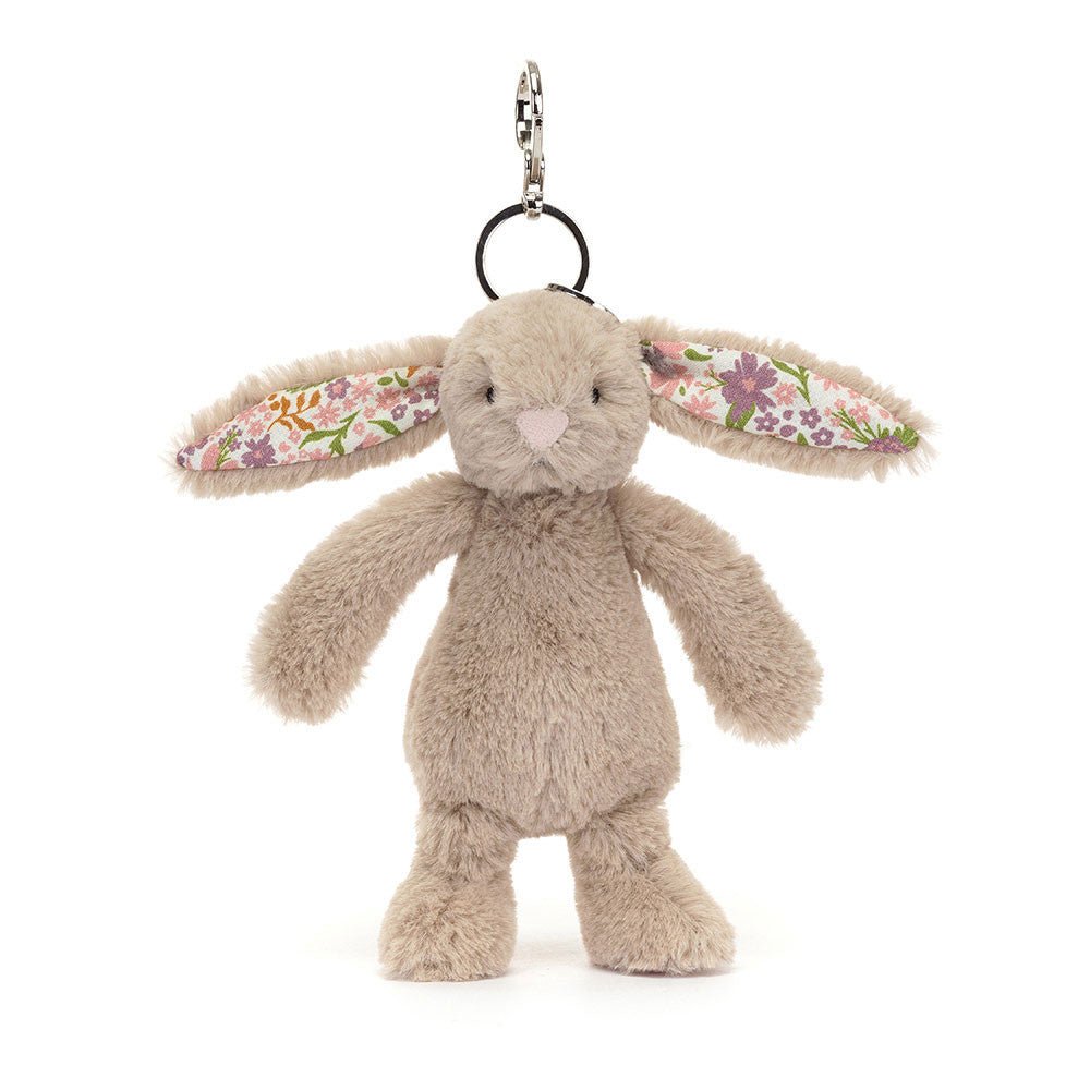 Blossom Beige Bunny Petal Bag Charm - Sleutelhangers Jellycat - In den Olifant