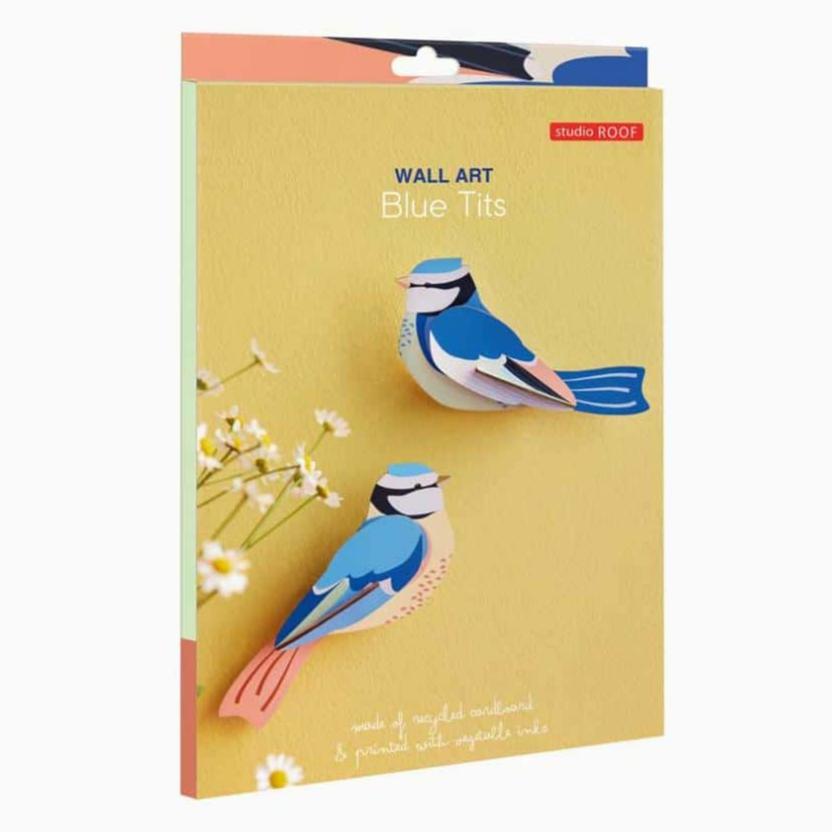 Muurdecoratie Wall Art Garden Birds - Blue Tits