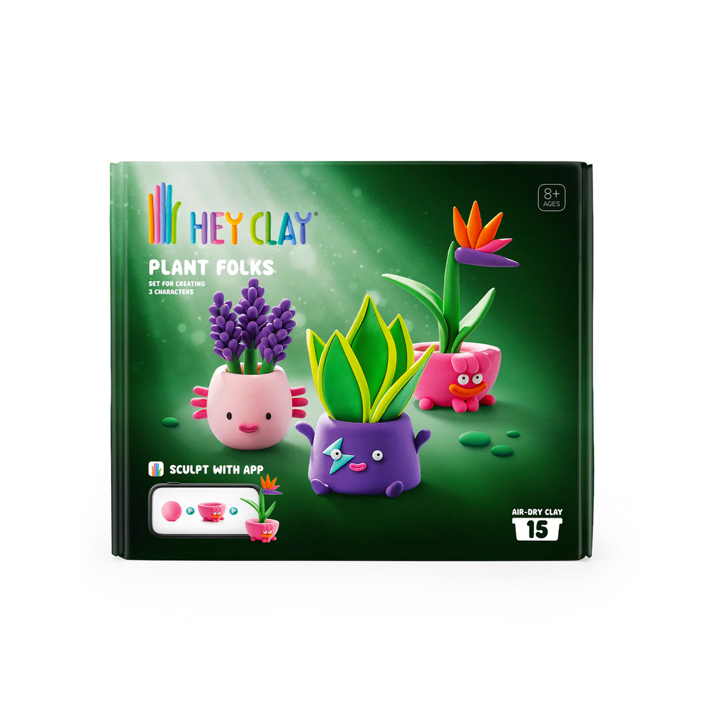 Boetseerset Plant Folks - 15 potjes - Boetseren Hey Clay - In den Olifant