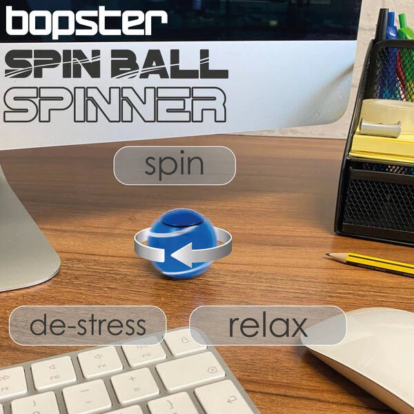 Bopster Spin ball Spinner - Blue - Sensorisch speelgoed Speks - In den Olifant