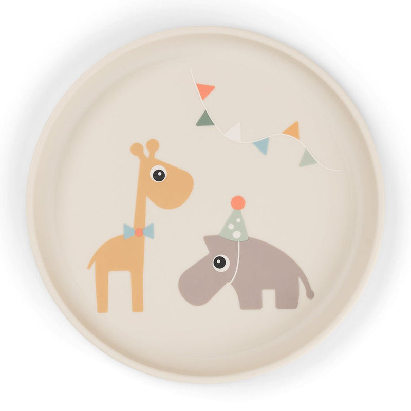 Bord met anti - slip rand - Foodie plate Celebration Sand - Aan tafel Done by Deer - In den Olifant