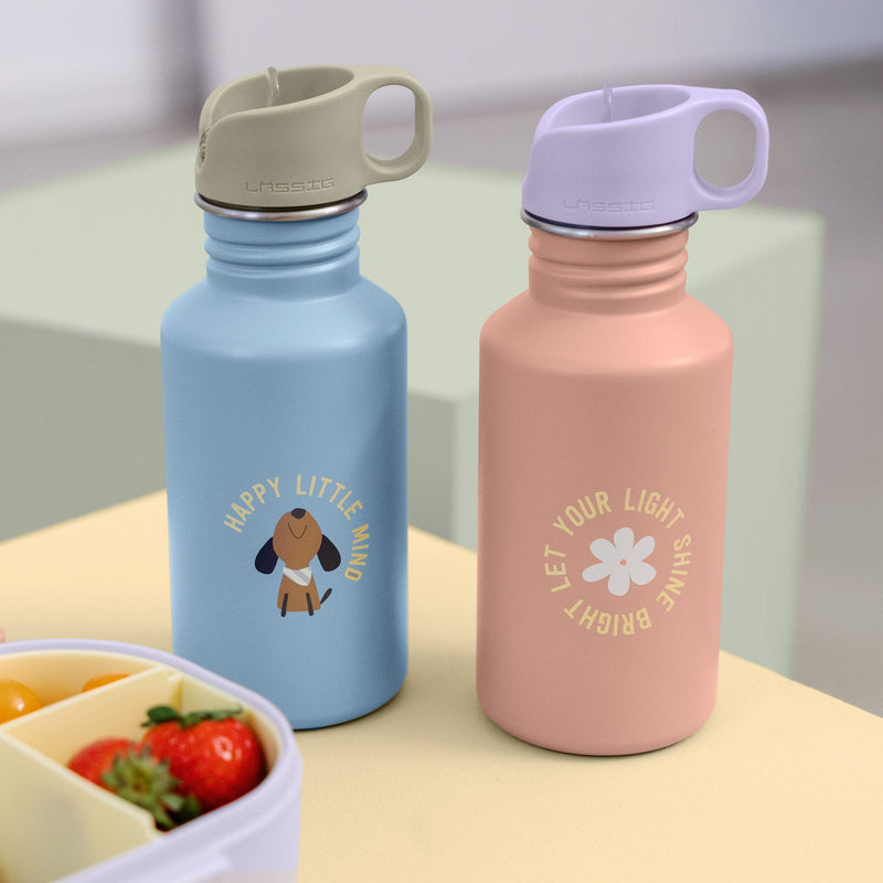 Bottle Stainless Steel Pattern Party rose/lilac - Drinkflessen Lässig - In den Olifant