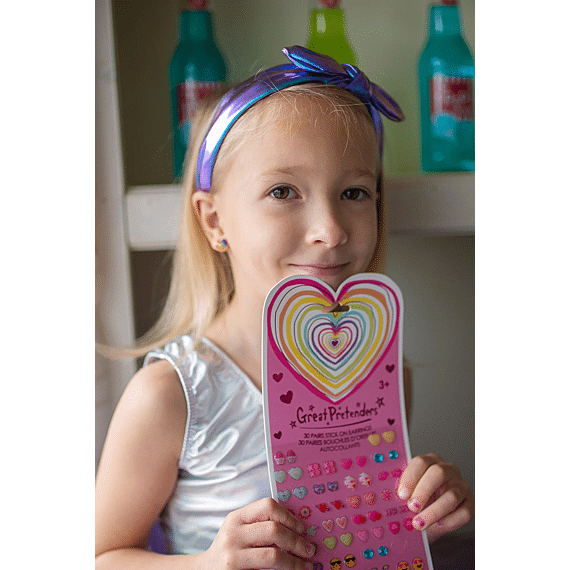 Heart Sticker Plakoorbellen - 30 Paar