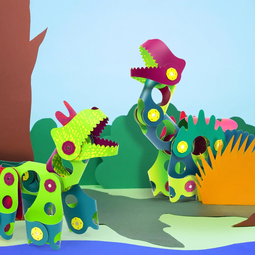 Bouwset met magneten Dino Discovery Pack - 22 onderdelen - Magnetische bouwspeelgoed Clixo - In den Olifant