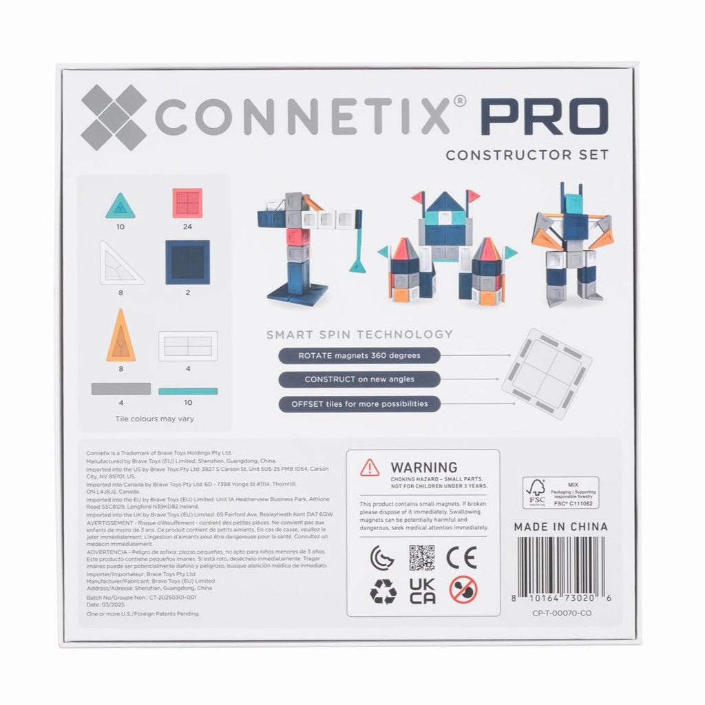 Bouwset met magneten PRO Constructor Set van 70 - Magnetische bouwspeelgoed Connetix - In den Olifant