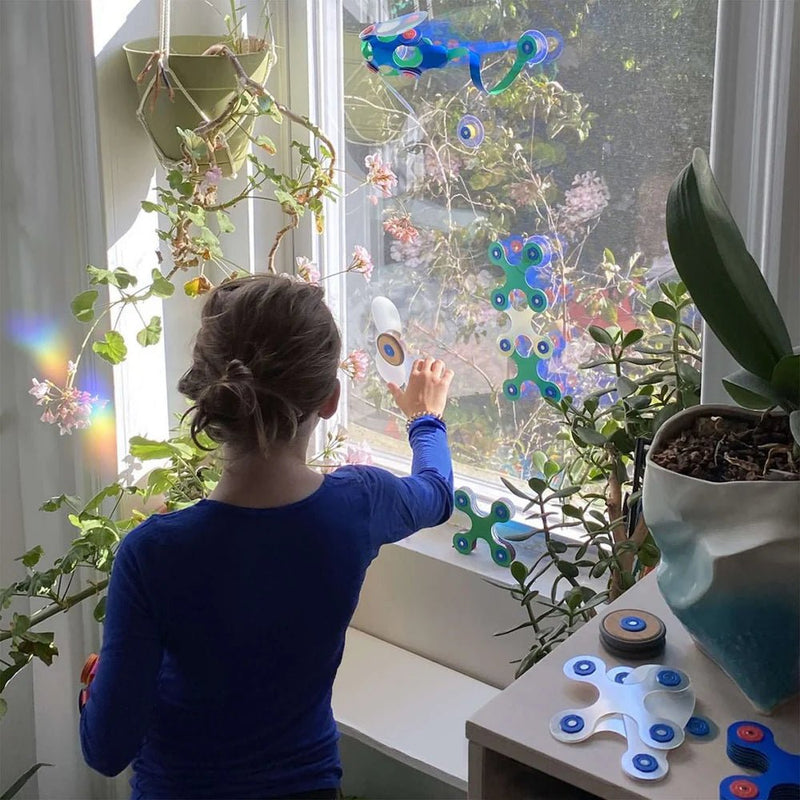 Bouwset met magneten Window Pack - 24 onderdelen - Magnetische bouwspeelgoed Clixo - In den Olifant