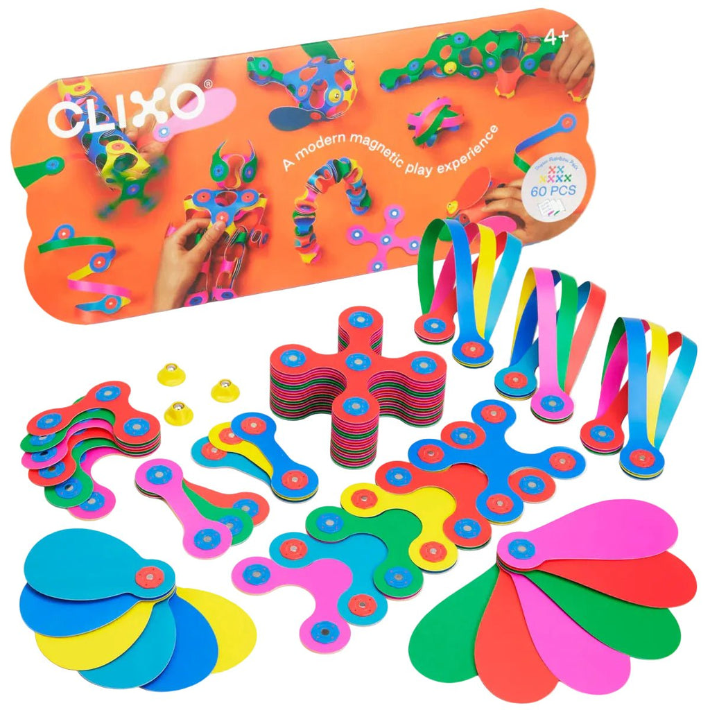 Bouwset Super Rainbow Pack - 60 onderdelen - Bouwsets Clixo - In den Olifant