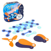 Bouwspeelgoed met magneten Airplane Pack - 15 onderdelen - Magnetische bouwspeelgoed Clixo - In den Olifant