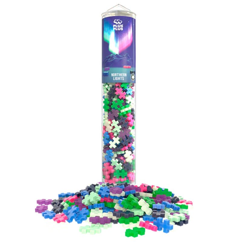 Bouwstenen Northern Lights Mix Plus - Plus Tube - set van 240 - Bouwsets Plus Plus - In den Olifant