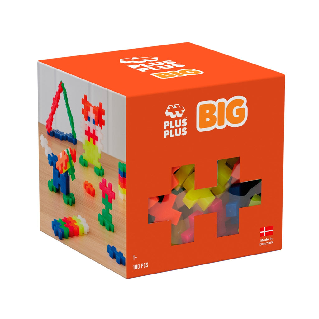 Bouwstenen Plus - Plus BIG Neon - 100 stuks - Bouwsets Plus - Plus - In den Olifant