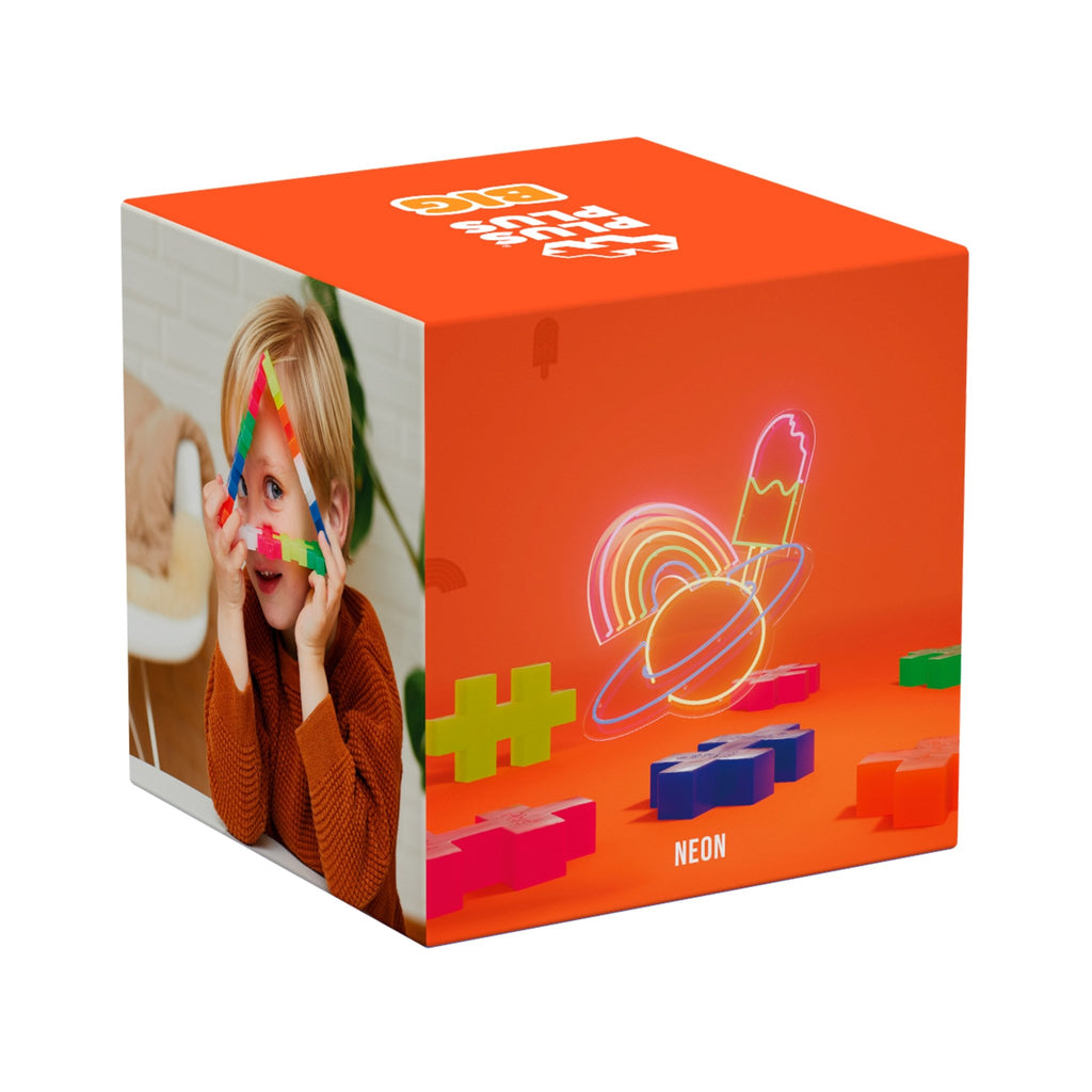 Bouwstenen Plus - Plus BIG Neon - 100 stuks - Bouwsets Plus - Plus - In den Olifant