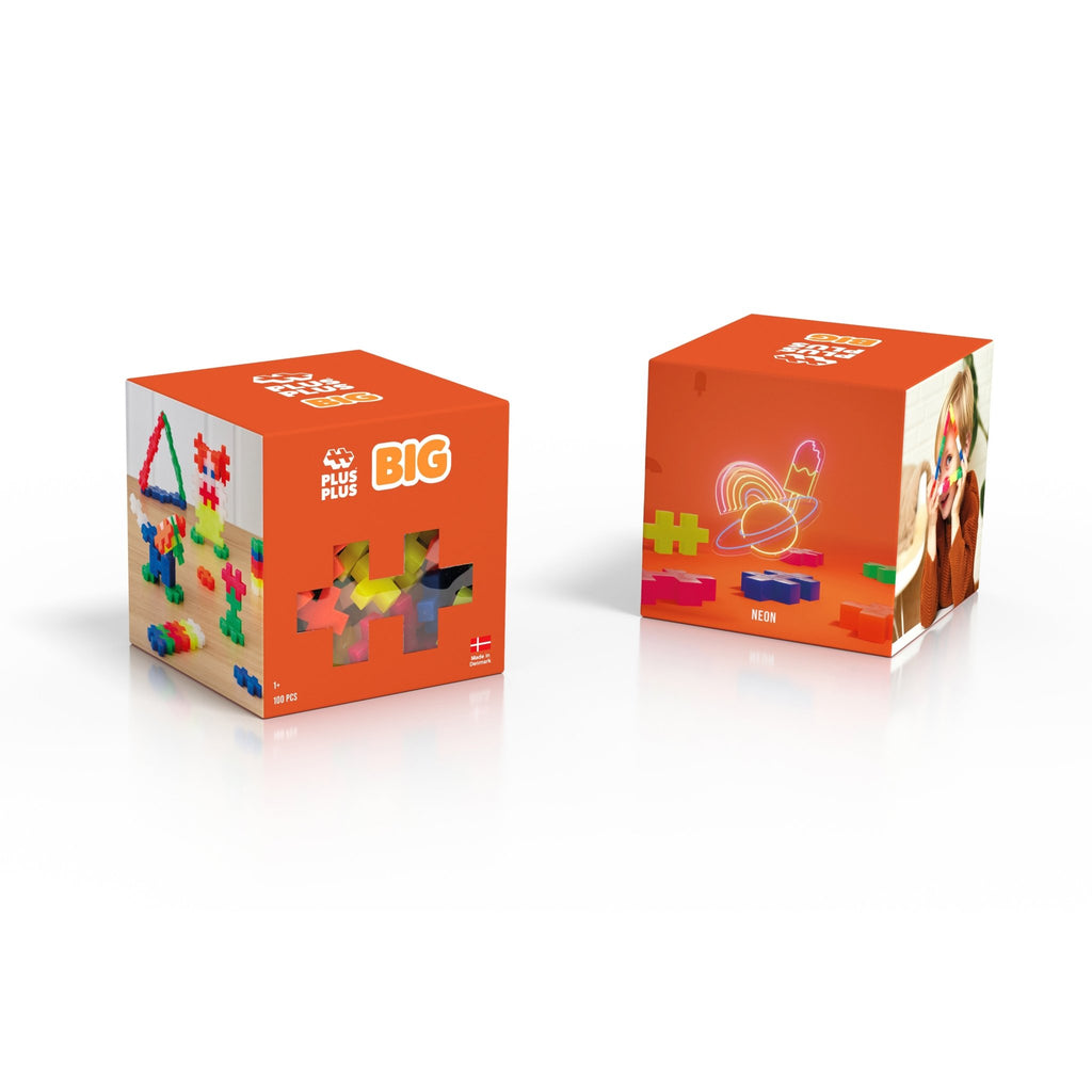 Bouwstenen Plus - Plus BIG Neon - 100 stuks - Bouwsets Plus - Plus - In den Olifant
