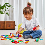 Bouwstenen Plus - Plus BIG Rainbow Mix - 100 stuks - Bouwsets Plus - Plus - In den Olifant