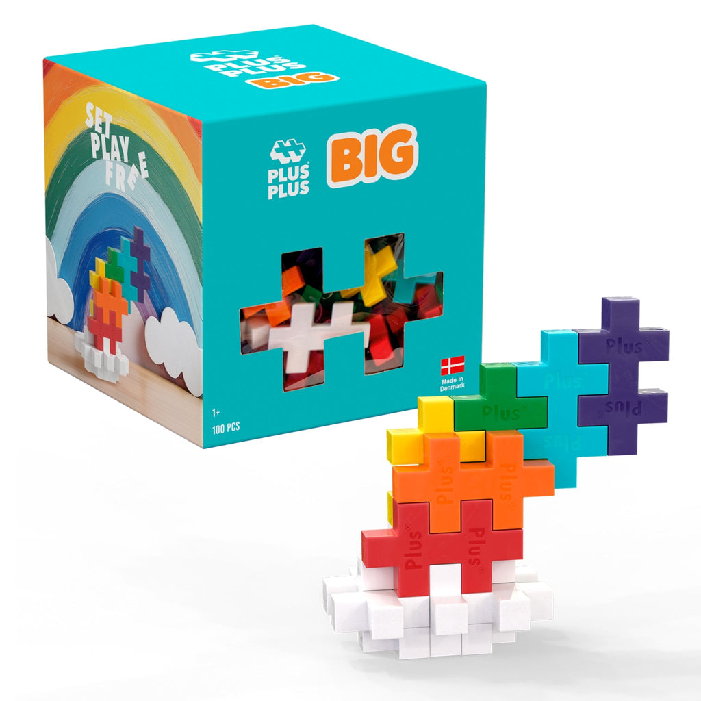 Bouwstenen Plus - Plus BIG Rainbow Mix - 100 stuks - Bouwsets Plus - Plus - In den Olifant