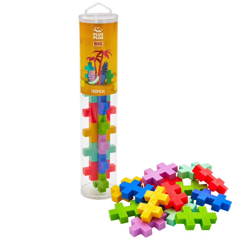 Bouwstenen Plus - Plus BIG Tropical - Tube 15 stuks - Bouwsets Plus - Plus - In den Olifant