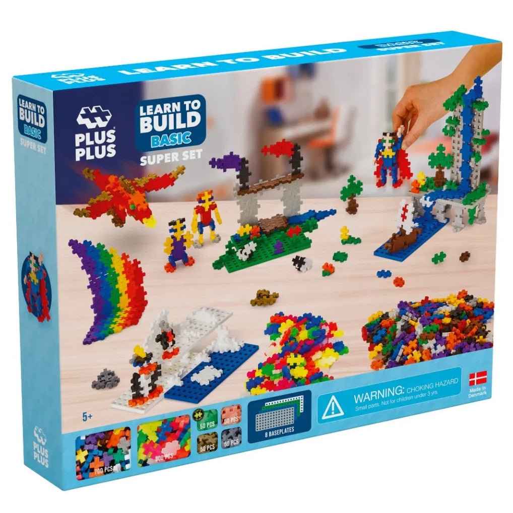 Bouwstenen Plus-Plus Learn to Build Basic Super Set - 1200 stuks - Bouwsets Plus-Plus - In den Olifant