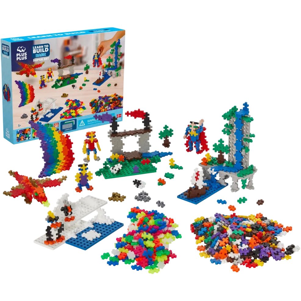 Bouwstenen Plus-Plus Learn to Build Basic Super Set - 1200 stuks - Bouwsets Plus-Plus - In den Olifant