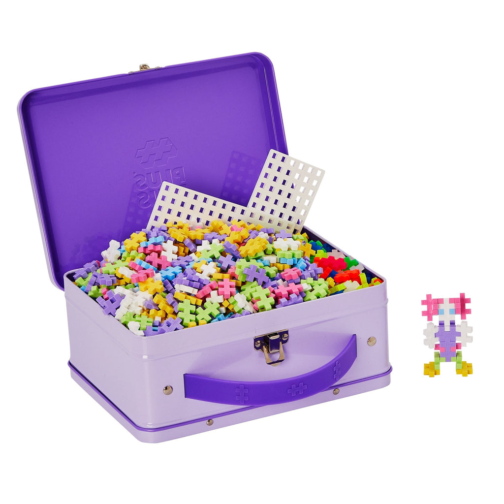 Bouwstenen Plus-Plus Metal Suitcase Pastel - 600 stuks - Bouwsets Plus-Plus - In den Olifant