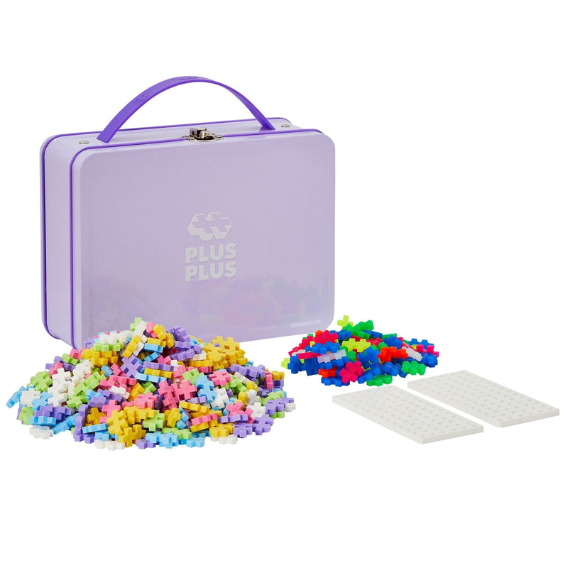 Bouwstenen Plus-Plus Metal Suitcase Pastel - 600 stuks - Bouwsets Plus-Plus - In den Olifant