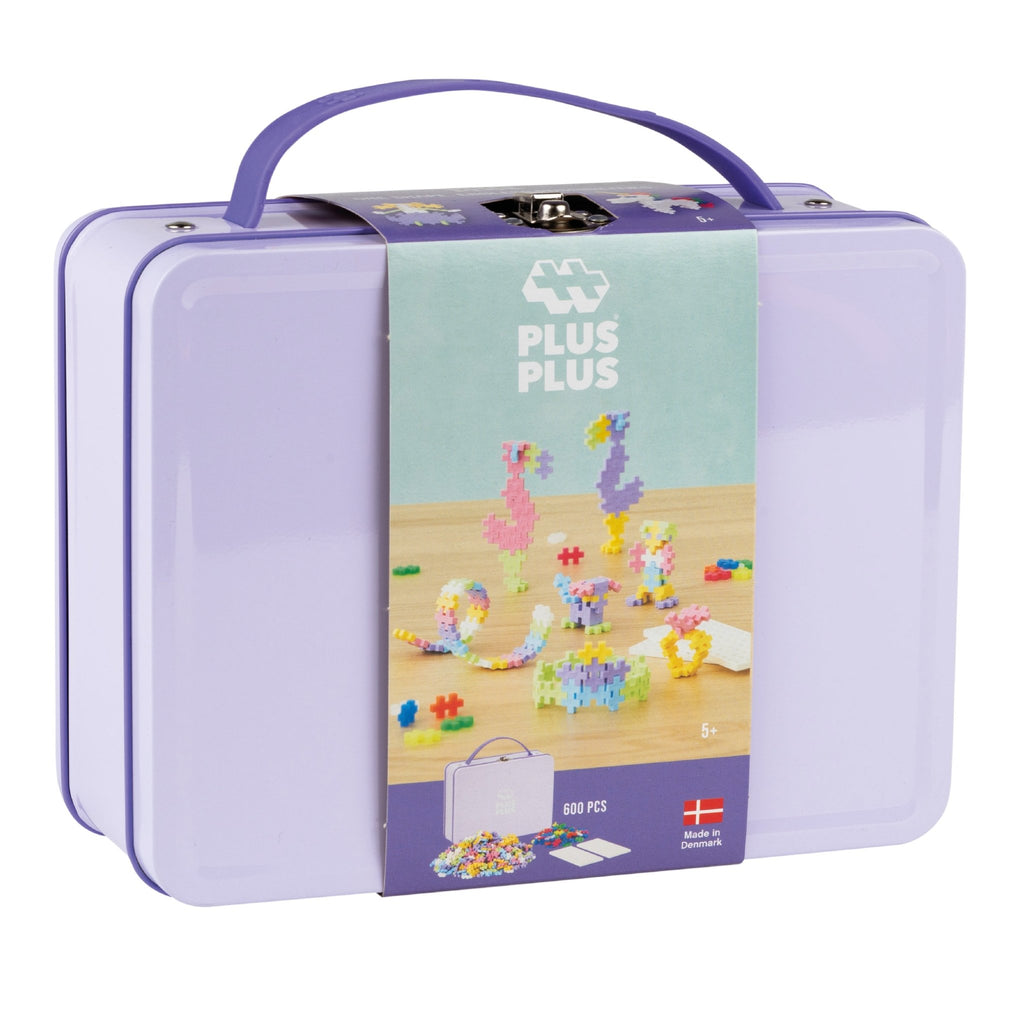 Bouwstenen Plus-Plus Metal Suitcase Pastel - 600 stuks - Bouwsets Plus-Plus - In den Olifant