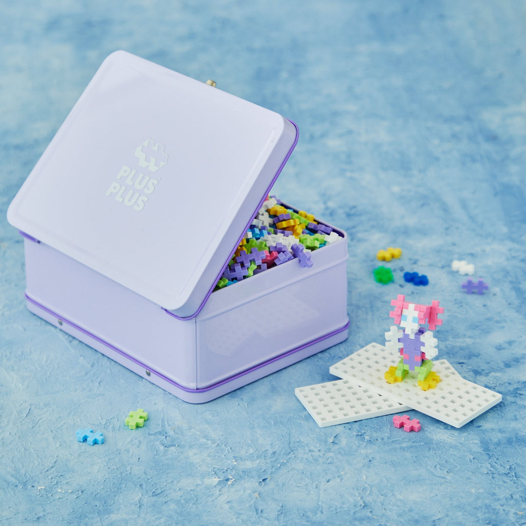 Bouwstenen Plus-Plus Metal Suitcase Pastel - 600 stuks - Bouwsets Plus-Plus - In den Olifant