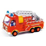 Brandweerwagen Crazy Motors - Captain Fire - Auto's en voertuigen Djeco - In den Olifant