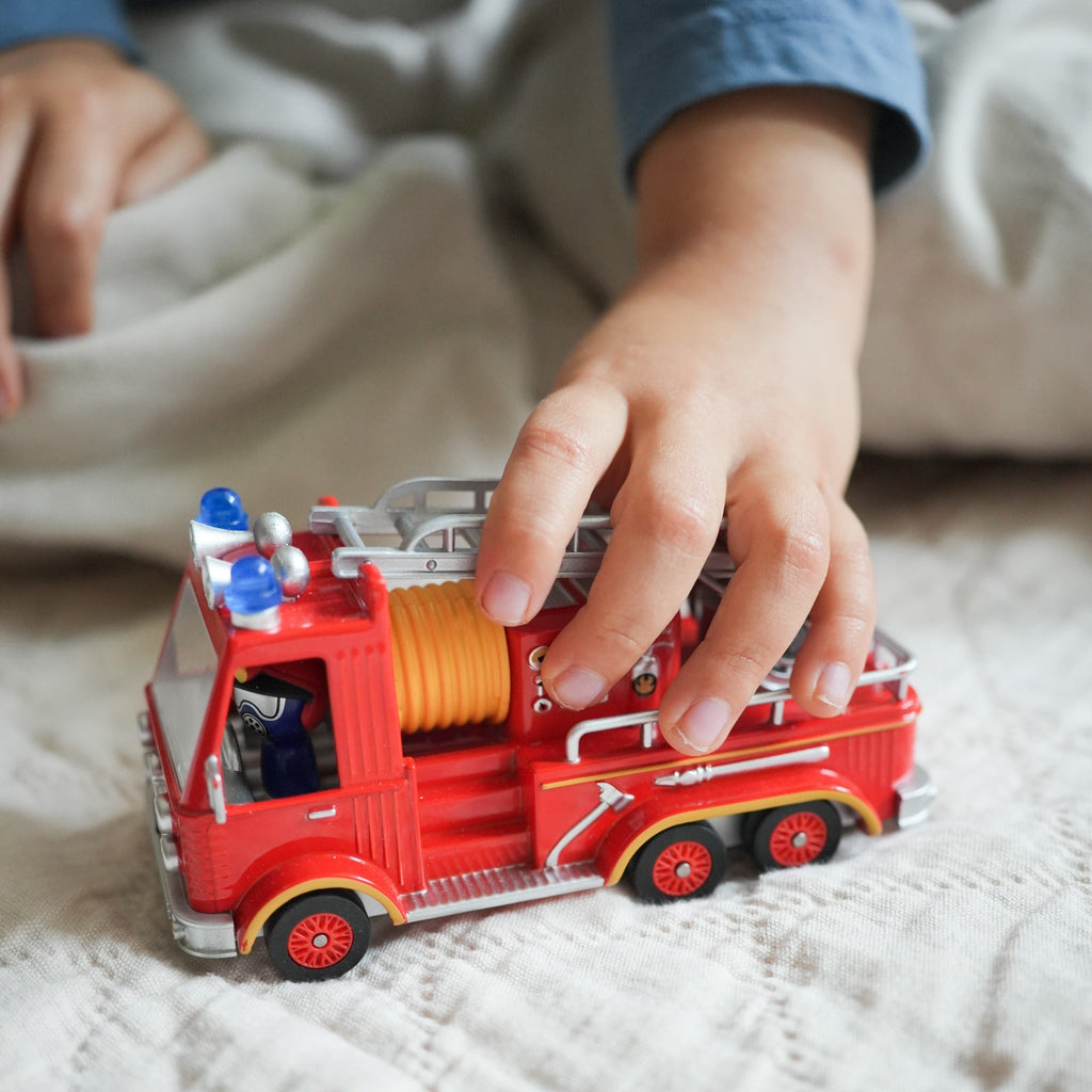 Brandweerwagen Crazy Motors - Captain Fire - Auto's en voertuigen Djeco - In den Olifant