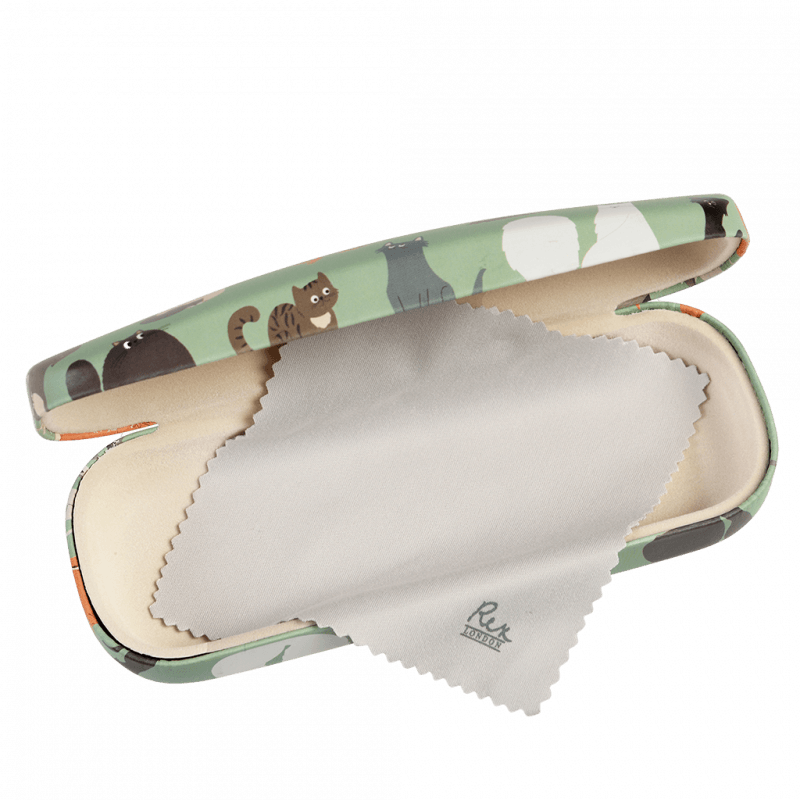 Brillendoos met brillendoekje - Nine Lives - Tassen en portemonnees REX London - In den Olifant