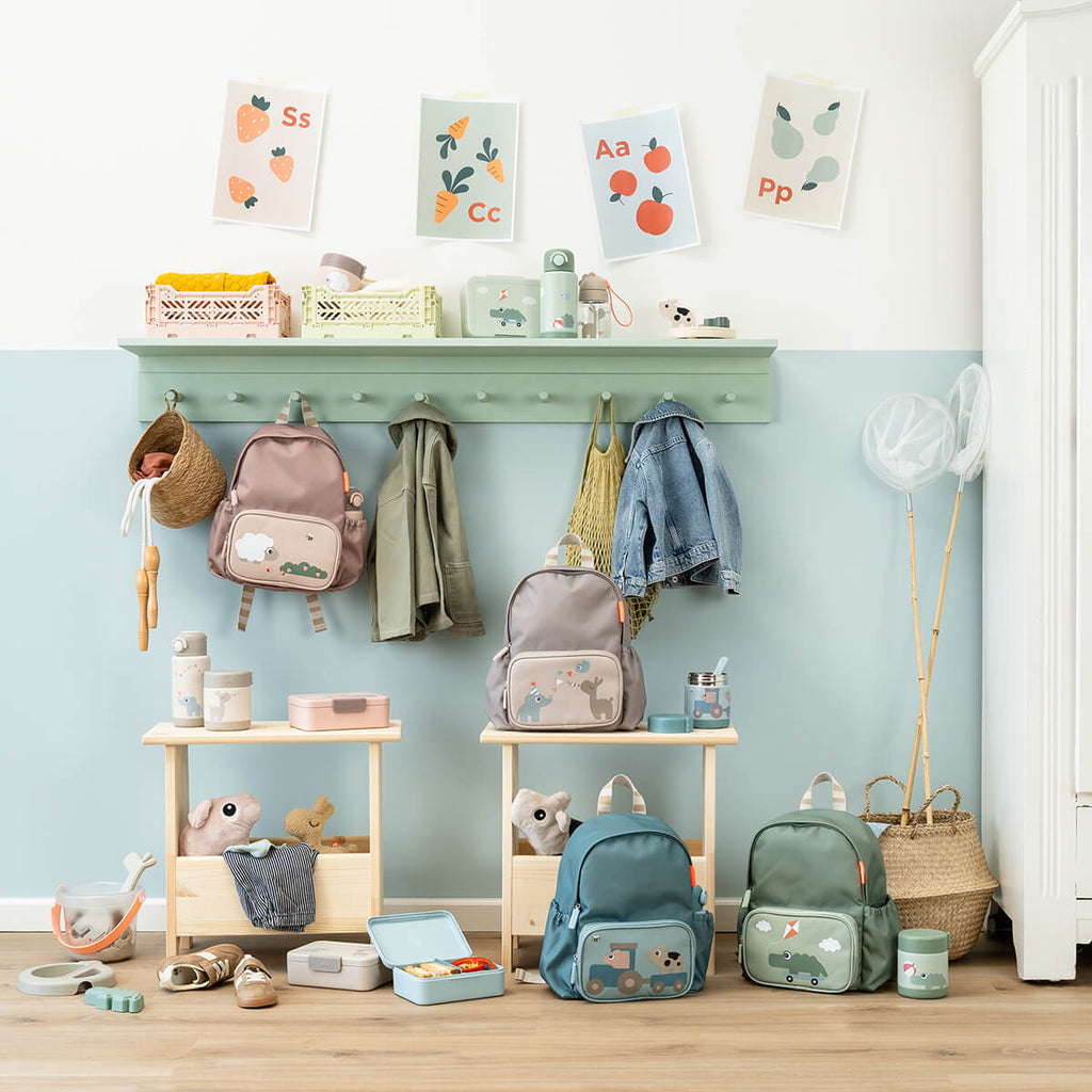 Brooddoos met vakverdeling - Playground Green - Lunchboxen en snackdoosjes Done by Deer - In den Olifant