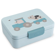 Brooddoos met vakverdeling - Tiny farm Blue - Lunchboxen en snackdoosjes Done by Deer - In den Olifant