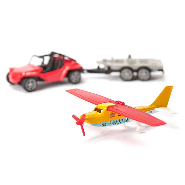 Buggy met sportvliegtuigje - Auto's en voertuigen Siku - In den Olifant