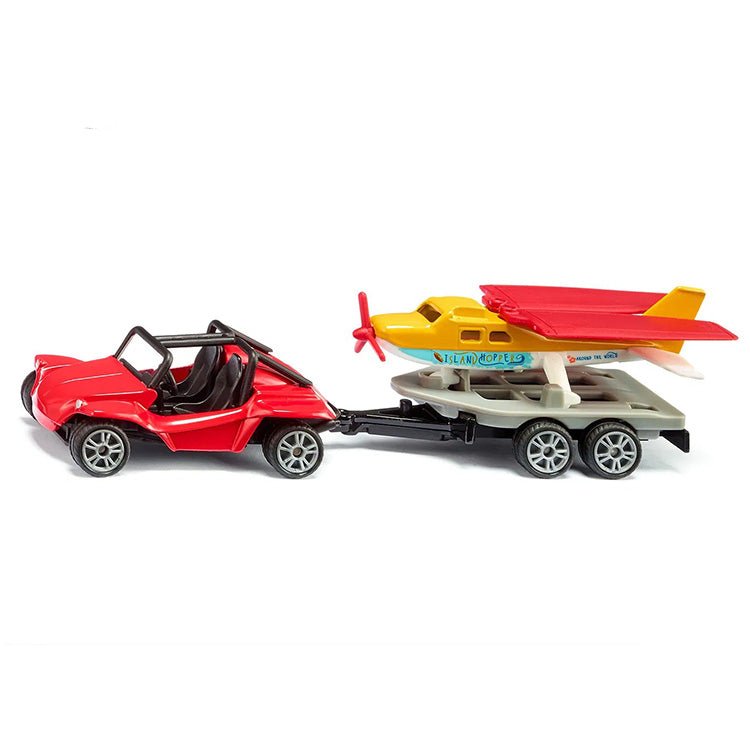 Buggy met sportvliegtuigje - Auto's en voertuigen Siku - In den Olifant